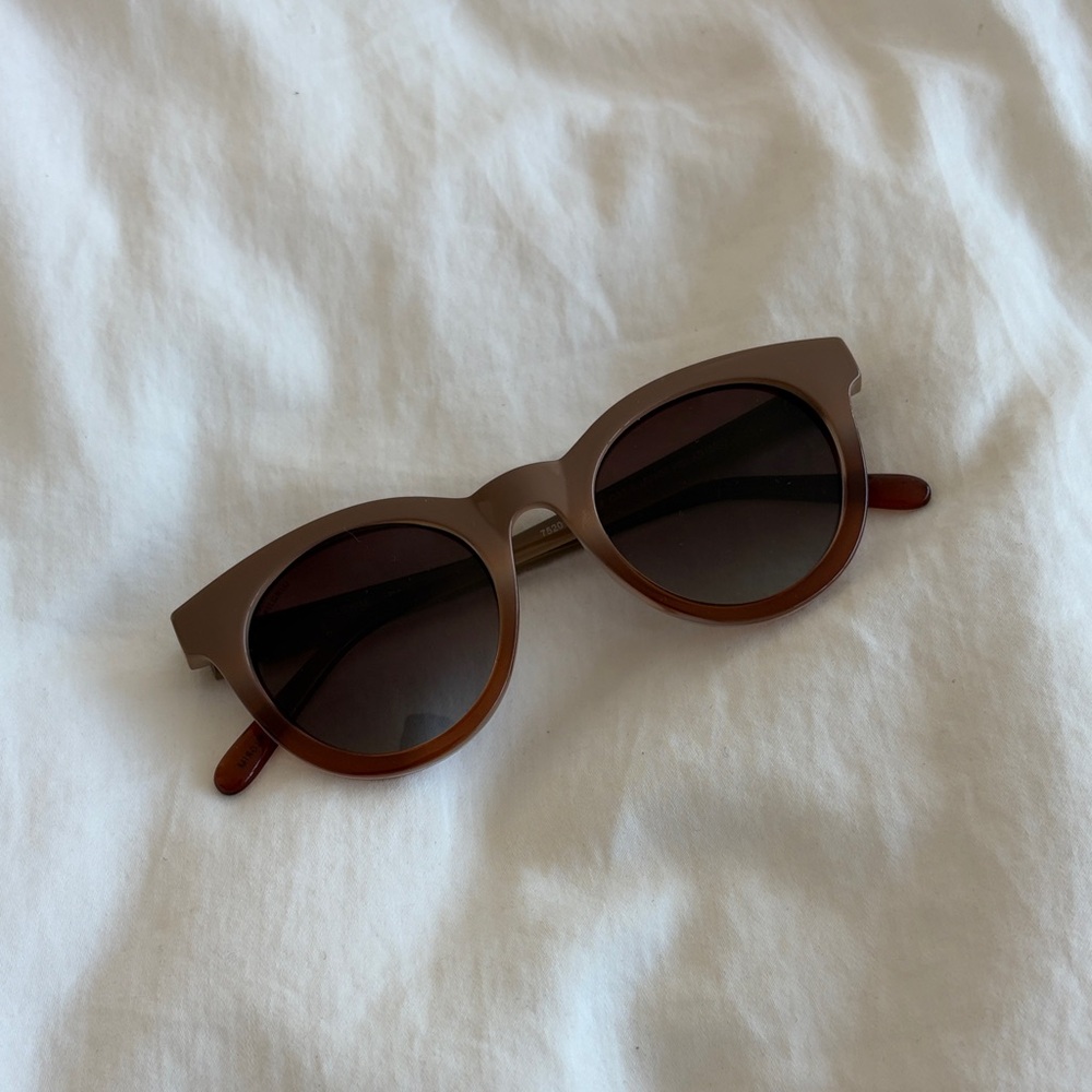 Danish Polarized Pilgrim Round Brown Gradient Sunglasses